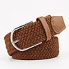 Cinturón Tejido de Lona para Mujeres y Hombres Cinturón Elástico Ajustable Elástico Estilo Coreano Cinturón Retro de Alta Gama Venta al por Mayor