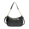 Bolsa de Braço de Bolinhas Estilo Coreano Feminina Versátil Alta Aparência Bolsa de Mão Bolsa de Ombro Pequena Fresca Moda Casual Transversal Bolsa Feminina