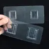 Estante de Almacenamiento Parche Gancho de Plástico Engrosado Multifuncional Hebilla Transparente para Cartas Gancho Adhesivo Fijo Montado en Pared sin Taladro