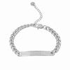 Pulsera de marca curva de acero de titanio que no se desvanece, pulsera de circonita para hombre y mujer de alto sentido, joyería de adornos de mano de 18 quilates, joyería de personalidad para parejas
