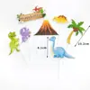 Adornos Decoración de Pastel Maestro Dinosaurio Tyrannosaurus Rex Monstruo Dibujos Animados Mori Accesorios para Hornear Cumpleaños Infantil Enchufable