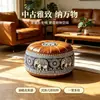 Puf de almacenamiento con estampado de elefante del sudeste asiático para decoración de sala de estar, reposapiés de almacenamiento para sofá, banco de almacenamiento para el hogar