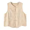 Nuevo conjunto de camisa de manga larga y chaleco estilo chino, colección otoño 2026, ropa para mujer talla grande, atuendo elegante 325359T22