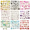 Conjunto misto de pequenos acessórios, pulseira DIY de liga com gotas de óleo, colar, brinco, pingente, chaveiro, acessório e pacote de material de decoração