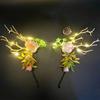 Nueva diadema luminosa de astas de Navidad luz intermitente Hada de las Flores tocado de alce Navidad con luz accesorios para el cabello de astas al por mayor