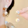 Pendientes de Borla de Perla Corazón 2025 Celebridad de Internet Pendientes Elegantes de Alta Gama Pendientes de Nuevo Diseño de Nicho Pendientes Pendientes