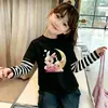 Nuevo conjunto de dos piezas de algodón puro, camiseta básica para primavera y otoño, ropa de otoño para bebé, camiseta elegante de manga larga para niñas