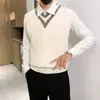 Chaleco de punto estilo college británico, tejido sin mangas para otoño e invierno, uniforme JK, chaleco suéter de uniforme escolar para estudiantes