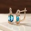 Brincos de Tarraxa Redondos Torcidos Estilo Banquete High-end Dourado Champagne Brilho Leve High-end para Mulheres