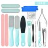 Fábrica de Yangjiang herramienta de pedicura para frotar pies 16 en uno callos planta lima salón de uñas set de manicura