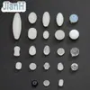 Vidro Jade Geométrico Forma Especial Tridimensional Furo Passante Contas Artesanal DIY Pulseira Caseira Colar Joias com Contas Acessórios