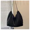 Bolso tote de lona vaquera con correa de cadena para el hombro 2026 nuevo bolso de gran capacidad para mujer, nuevo bolso de hombro elegante