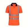Polo Reflectante de Dos Tonos con Cuello de Solapa de Manga Corta Ropa de Trabajo de Advertencia para Reparación de Emergencia Municipal Ligera de Secado Rápido Camisa de Trabajo de Seguridad