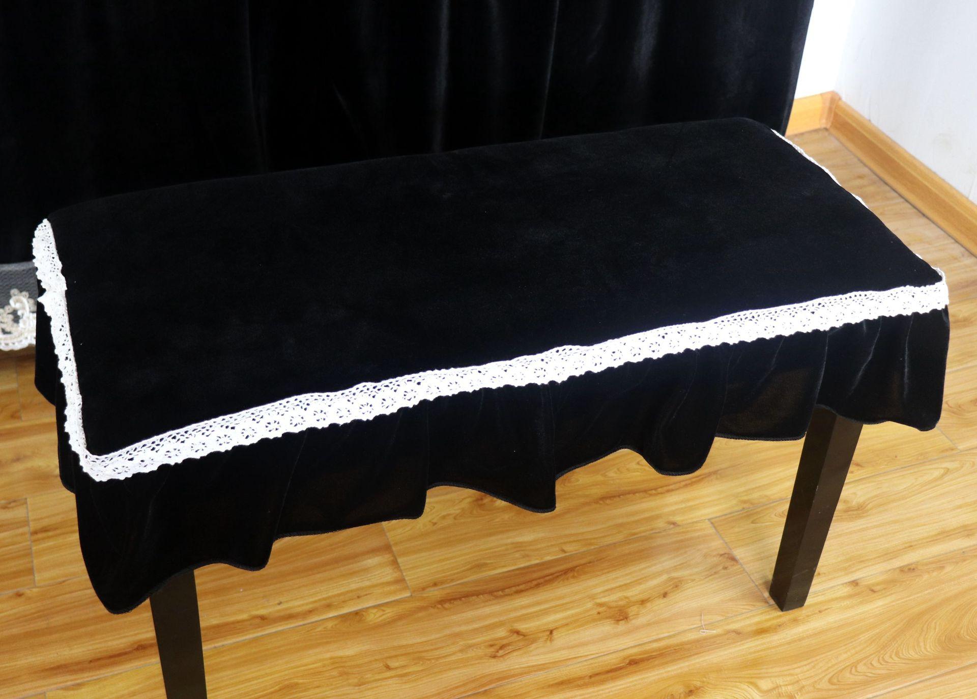 蕾丝黑色金丝绒琴罩4