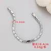 Nova Pulseira Geométrica Oval Triângulo Prata Quente Transfronteiriça Europeia e Americana para Mulheres Simples Leve Luxuosa Versátil Toque de Alto Padrão Joia de Mão
