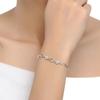 Pulsera de Trébol de Cuatro Hojas de Joyería de Moda Zhenrong para Mujer, Moda de Estilo Japonés Coreano, Pulsera con Forma de Corazón con Incrustaciones de Diamantes, Joyería de Mano Plateada