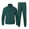 Traje Deportivo Nuevo al por Mayor Transfronterizo para Hombre Traje de Tres Rayas para Hombre Cuello Alto Talla Grande Traje para Padre de Mediana Edad