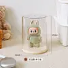 Soporte de Exhibición de Cajas Sorpresa con Figura Giratoria Acrílico Transparente a Prueba de Polvo Vitrina para Figuras Lindas Caja de Exhibición Pop Mart