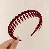 Outono e inverno Nova faixa de cabelo flocante com dente antiderrapante lavagem facial hairpin franja feminina cabelo quebrado acabamento headband acrílico acessórios para cabelo
