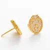 Pendientes de Mariquita de Ala Cerrada con Circonita Nueva Transfronterizos, Estilo de Nicho Europeo y Americano, Pendientes de Moda para Mujer, Pendientes de Lujo Ligero y de Alta Gama