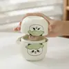 Taza de Panda Express de Dibujos Animados Estilo Moderno Simple Conveniente Viaje Juego de Té Cerámica Cafetera de Té Juego de Té Kung Fu traje