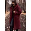 Outwear Feminino Amazon [Lista de Compras Manual] Outwear de Lã Longo com Capuz Quente Outono e Inverno Amazon