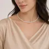 Collar de perlas de lujo ligero y de alta calidad para mujer, cadena de clavícula moderna y elegante con colgante de amor, cadena para el cuello.