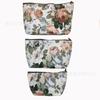 Bolsa de cosméticos mediana impermeable, estilo coreano, con estampado geométrico de dibujos animados y flores, bolsa de lavado portátil