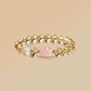 Pulseira de Citrino Natural Pulseira de Quartzo Rosa Natural Genuíno Pixiu Pedra da Lua Cristal Design Pulseira Citrino