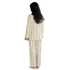 Pijama Feminina 2026 Primavera Novo Estilo Algodão Puro Manga Longa Calça Comprida Solta Lapela Pode Ser Usada Fora Conjunto Roupa de Dormir Atacado