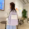 Mochila Nova Tendência de Grande Capacidade e Alta Aparência Estilo Coreano Mochila para Aluno do Ensino Fundamental Bolsa Escolar Casual Ins Nicho para Mulheres