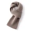 Bufanda nueva de otoño e invierno: 100% cachemira pura, cálido, estilo mujer, tejido, color liso, diseño liso, con perforaciones para ventilación, a prueba de viento y cómodo de llevar