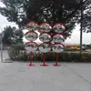 Pilar decorativo de casa de la risa, cuadrícula de nueve cuadros, espejo convexo-cóncavo, espejo de registro, decoración divertida para la calle de la tienda, accesorios, adornos