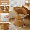 Taburete de tocador estilo medieval, Silla giratoria retro para manicura, Silla de maquillaje de lujo ligero con respaldo para habitación de niña, Gama alta