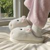 Chinelo Novo de Algodão Nanbowan para Mulheres Inverno Casa Quente Forrado com Lã Antiderrapante Dormitório Desenho Animado Fofo Estudante Chinelo de Pelúcia