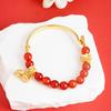 Nova ágata Lotus meia pulseira vietnã ouro pulseira feminina retro imitação de ouro on-line Vermelho transmissão ao vivo mesmo estilo de fornecimento por atacado
