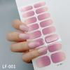 Arte de Unhas Popular Transfronteiriça Gel Sem Cozimento Cobertura Total Sólido Gradiente 16 Dedos Portátil Fácil de Usar Adesivos de Unha