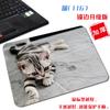 [Una generación de cabello] pequeño lindo gato tela antideslizante tapete para computadora arte estético simple borde bloqueado alfombrilla de ratón