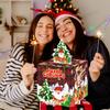 Decoración Sorpresa para Fiesta Temática Navideña Caja para Sorteo de Efectivo Atrezo para Decoración de Ambiente Navideño Caja de Regalo