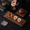 Madeira de Nogueira Norte-Americana Novo Estilo Chinês Madeira Maciça Bandeja de Chá Mesa de Chá para Casa Seca Preparo Conjunto de Chá Kung Fu Bandeja de Chá Acessórios para Conjunto de Chá