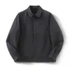 Chaqueta de Solapa para Hombre de Sarja 2026 Primavera y Otoño Nuevo Estilo Holgada Versátil Moda Corta Casual