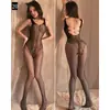 Medias de Malla Sexy Talla Grande para Mujer Body con Cortes Lencería Divertida Nuevo 2023 Popular Estilo Caliente Negro