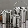 Recipientes selados de aço inoxidável: recipientes para sopa, recipientes para arroz, recipientes para entrega de comida, recipientes de grande capacidade para sopa e alimentos para uso doméstico, e recipientes para leite