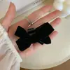 Presilha de Cabelo de Veludo Preto para Mulheres, Nova Estampa 2026 Grampo de Cabelo para Penteado Coque na Nuca, Presilha de Tubarão para Cabelo Grosso, Acessório de Cabelo