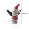 Enfeites de resina transfronteiriços, decorações de Natal criativas, Papai Noel com um cajado, artesanatos artísticos e atmosféricos