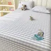 Sábana de Algodón Grueso con Perro de Café Lindo, Pieza Única 100% Algodón, Colcha Infantil, Dormitorio Individual, Sábana Ajustable Engrosada, Juego de Tres Piezas