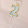 Tarjeta decorativa con lentejuelas huecas para hornear pasteles, arcoíris, cumpleaños, digital, para bebé de un año, fiesta, pastel, tarjeta para vestir