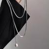 Collar Largo de Hueso de Serpiente Apilado para Mujer Estilo Frío Ins Cadena para Suéter Hip-Hop Dulce Cool Spice Girl Accesorios Cadena para Clavícula