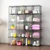 Sala de Estar Hogar Malla de Hierro Ensamblaje Estante de Malla de Hierro Venta Directa de Fábrica Juego Completo de Gabinete de Almacenamiento Estante para Flores Estantería Malla de Hierro