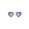Brincos de diamante de amor de prata esterlina 925 para mulheres, design simples e doce de nicho, brincos de zircônia em forma de coração E8337